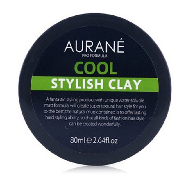 Sáp vuốt tóc nam giá rẻ cao cấp bóng mượt Aurane cool stylish clay 80g tặng kèm lược chaoba