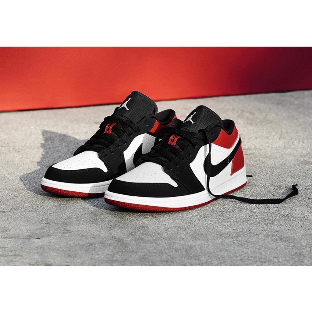 Giày Nike Air Jordan 1 Low Black Toe 553558-116