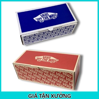 Hộp đựng giày vans xanh. vans đỏ