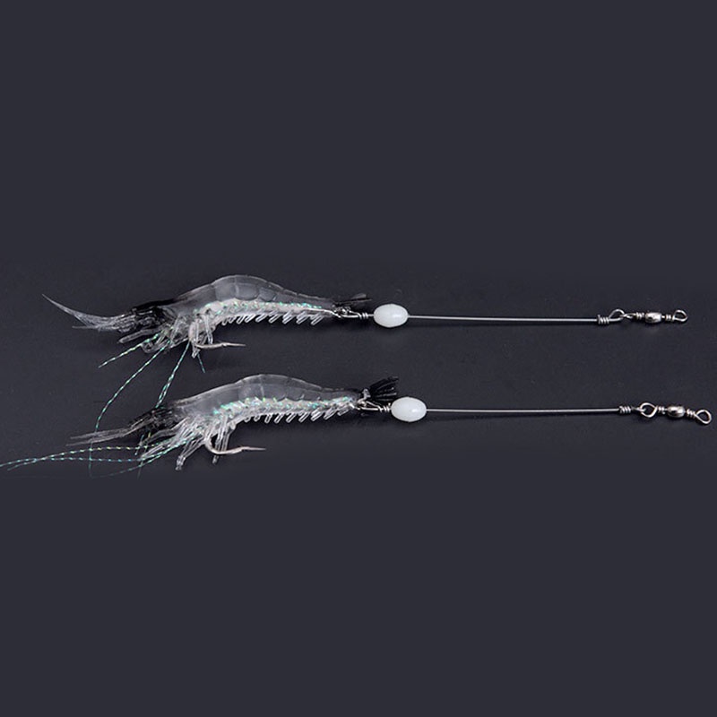 Mồi Câu Cá Giả Hình Tôm 3D Mềm Phát Sáng 9cm/6g