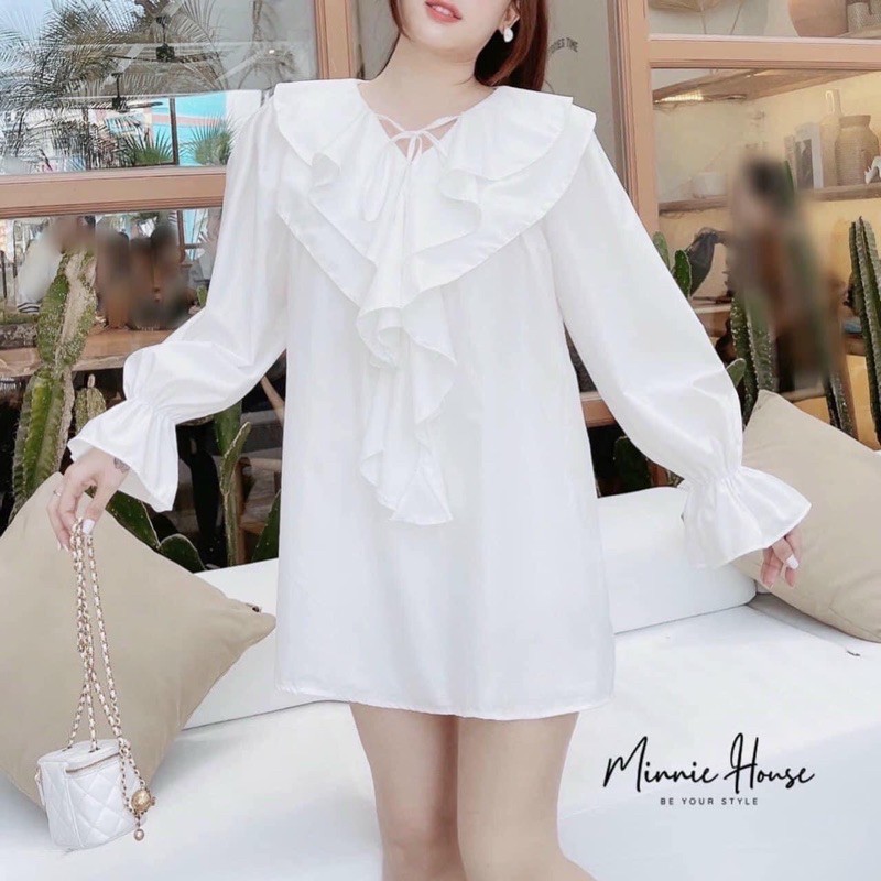 [SIÊU HOT] Váy Sơ Mi Dáng Suông, Áo Giấu Quần Suông Thô Bèo Quyến Rũ