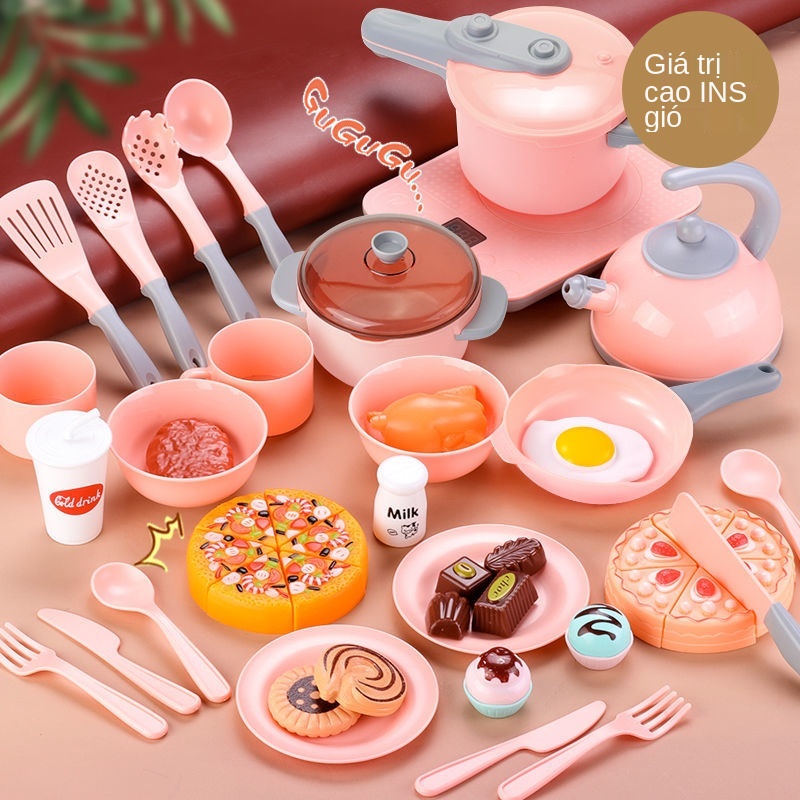 U Đồ chơi trẻ em nấu ăn nhà bếp mô phỏng bộ dùng lẩu bé gái 3-9 tuổi