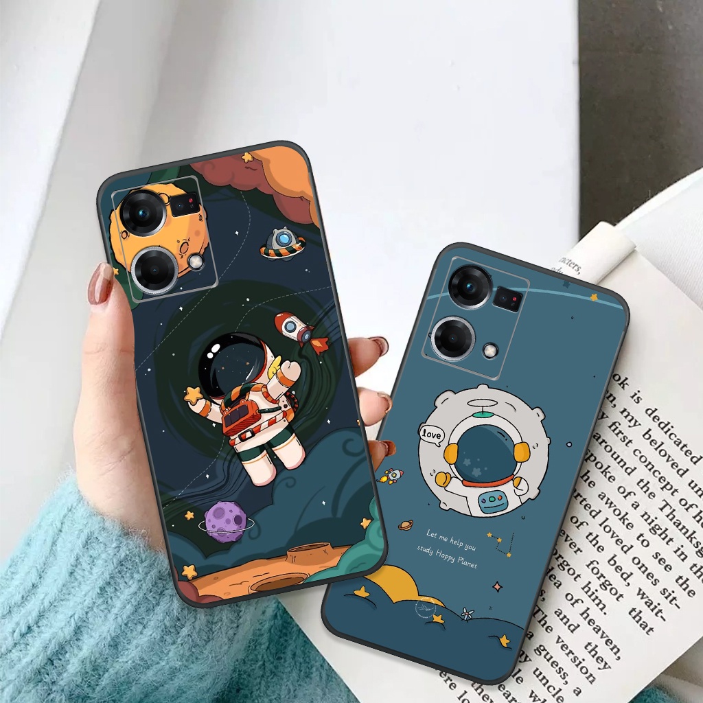 Ốp lưng Oppo Reno 7 / Reno 7 4G vũ trụ, phi hành gia ốp điện thoại viền dẻo thời trang cao cấp