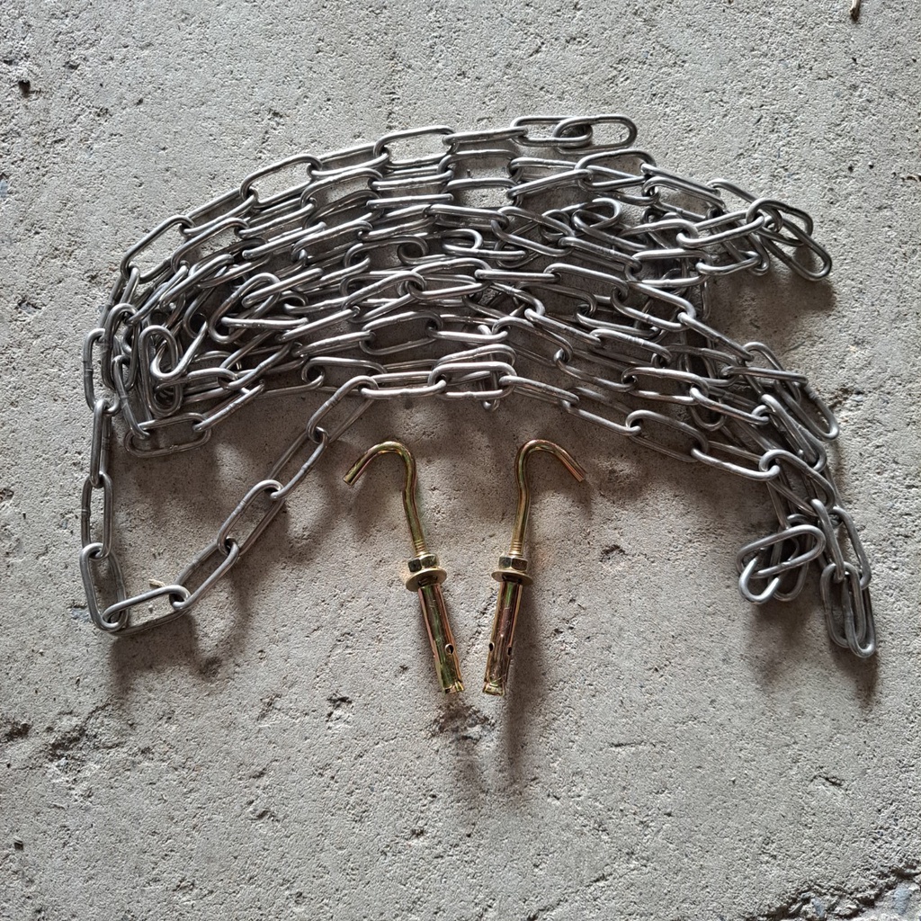 Dây phơi quần áo, dây phơi đồ inox dày 3mm tải trọng 30 - 50kg tặng kèm 2 móc nở sắt