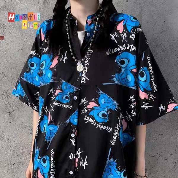 Áo Sơ Mi Hoạ Tiết Tay Lỡ Dáng Rộng, Sơ Mi Hoa Đi Biển, Sơ Mi Con Xanh Tay Lửng Unisex - MM | BigBuy360 - bigbuy360.vn