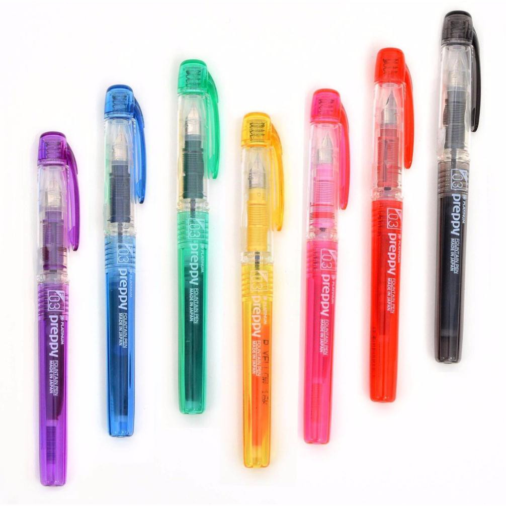 Bút Máy Preppy Nhật Bản, Ngòi F03 Tím - Bút Mực Học Sinh Ngòi Siêu Bền