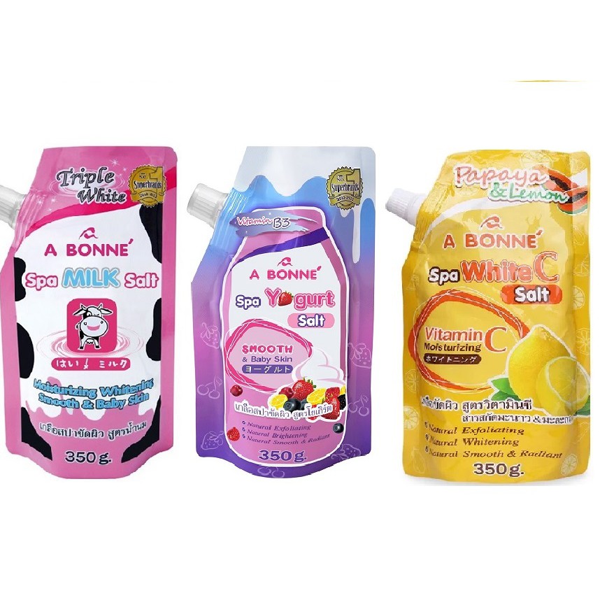 Muối tắm sữa bò tẩy da chết cực mịn da A Bonne Spa Milk Salt 350gr - Chuẩn Thái | BigBuy360 - bigbuy360.vn