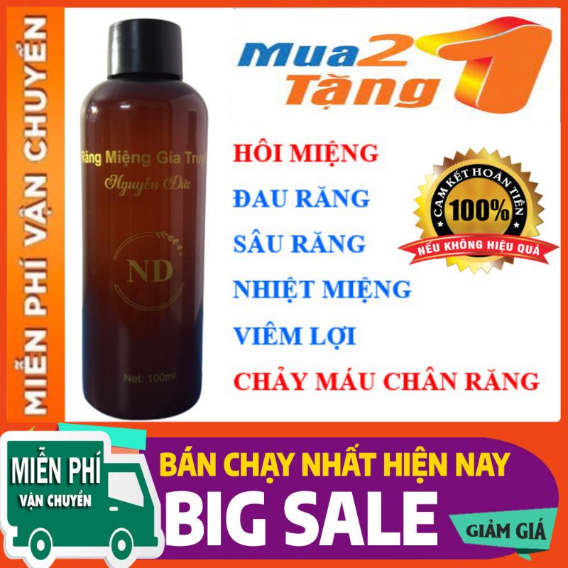 Nước súc miệng - Hết hôi miệng sau một lần sử dụng ( Hôi miệng - Đau răng - Viêm lợi - Chảy máu chân răng)