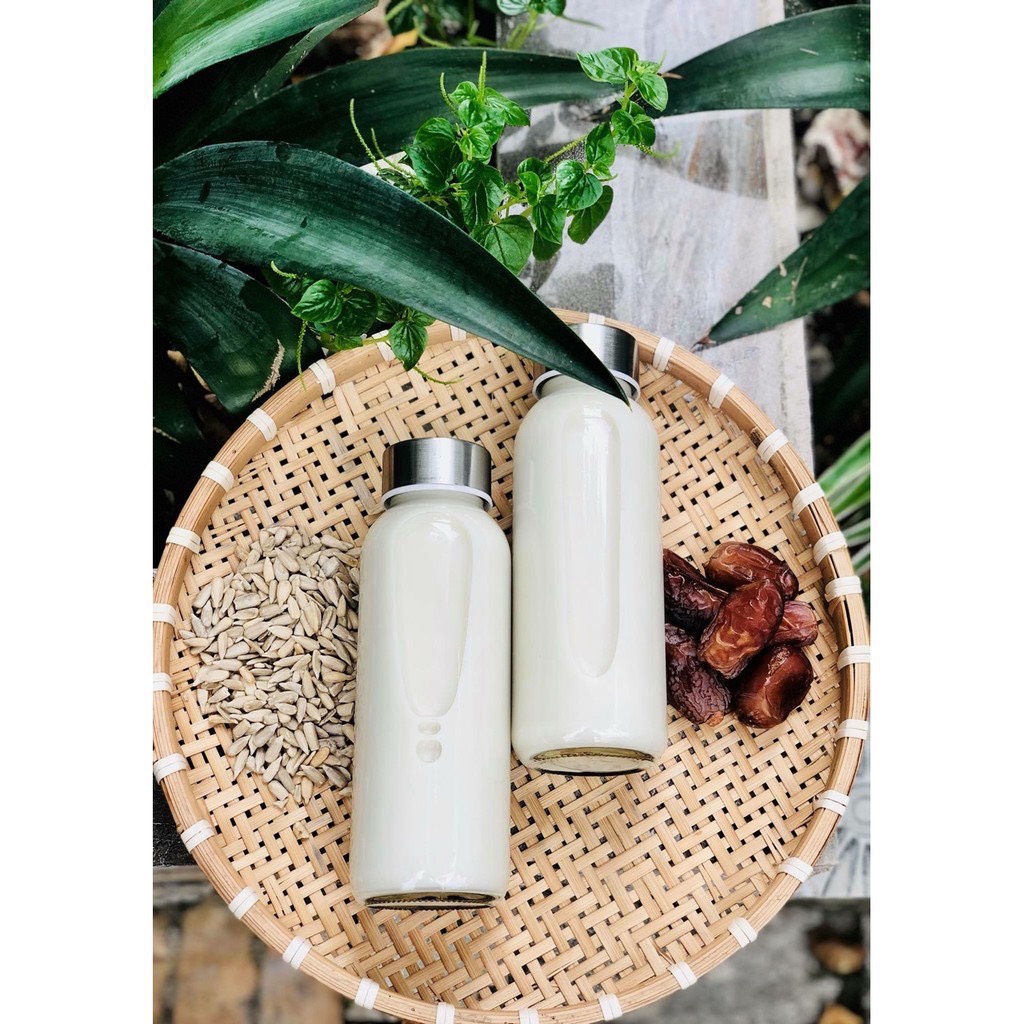 Bình nước thủy tinh 300ml có dây xách, chai dây 300