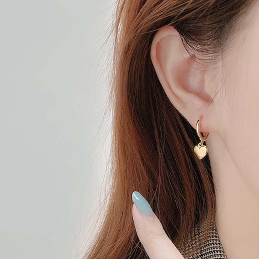 Bông Tai Hình Trái Tim Nhiều Màu Sắc Phong Cách Hàn Quốc Thanh Lịch Cho Nữ