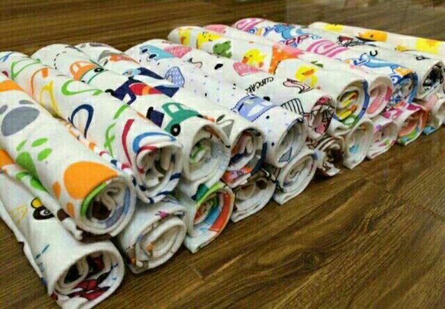 Khăn yếm tam giác cotton có cúc bấm cho bé yêu hàng cao cấp