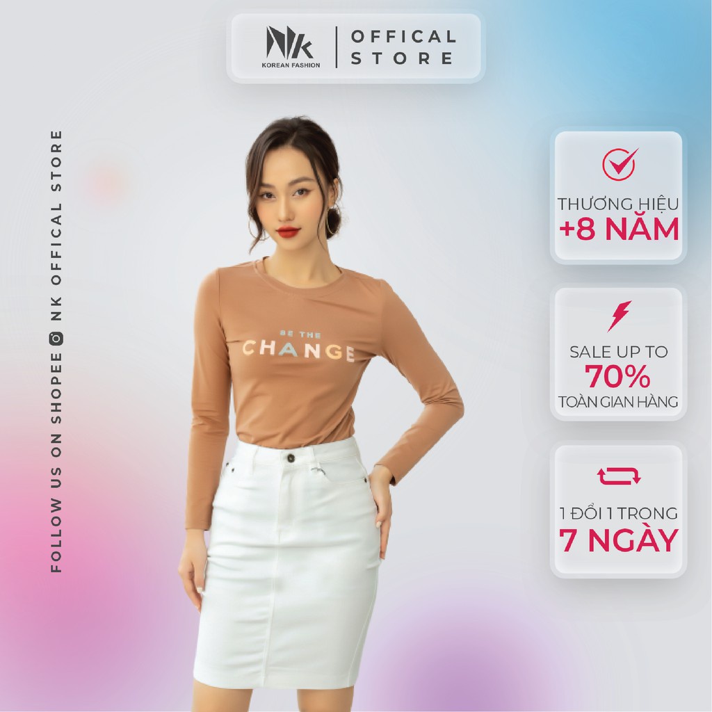 Chân Váy Thiết Kế Công Sở NK FASHION Dáng Ôm Cạp Cúc Basic, Vải Jeans Nhập Hàn Mềm Mịn, Cao Cấp NKFCV2101007 - Hàng mới