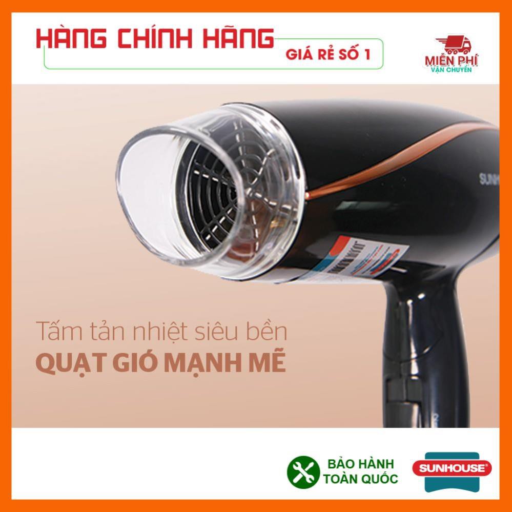 Máy sấy tóc Sunhouse SHD2306, máy sấy công suất 1200w, sấy khô nhanh, chế độ gió linh hoạt, tự động ngắt khi quá tải.