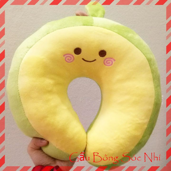 Gối Chữ U Gối Kê Cổ Quả Bơ  FREESHIP  Gấu Bông Sóc Nhí - Gối kê cổ chữ u xinh xắn