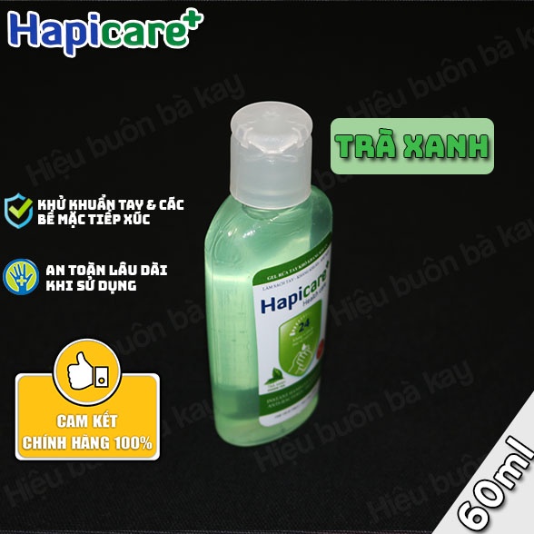 Gel rửa tay khô mini Hapicare+ (60ml) bỏ túi cho khả năng kháng khuẩn và khử mùi