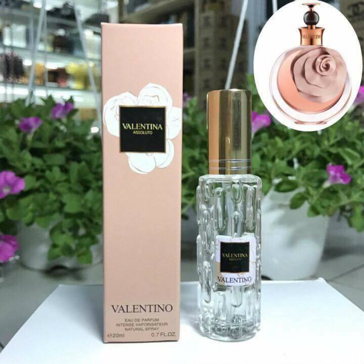 Nước hoa mini Valentino nữ chai 20ml dạng xịt- mẫu 4d- Mùi Valentino