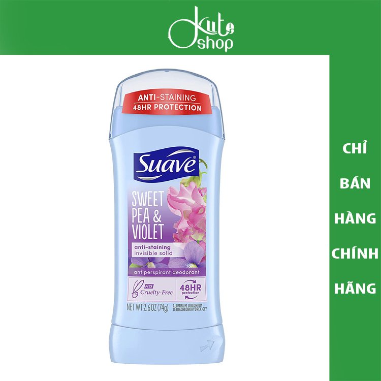 Sáp khử mùi Suave 24 Hour Protection Invisible Solid 74g