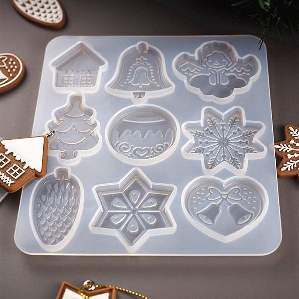 NICKOLAS Khuôn Silicone Làm Móc Khóa Hình Chuông Giáng Sinh