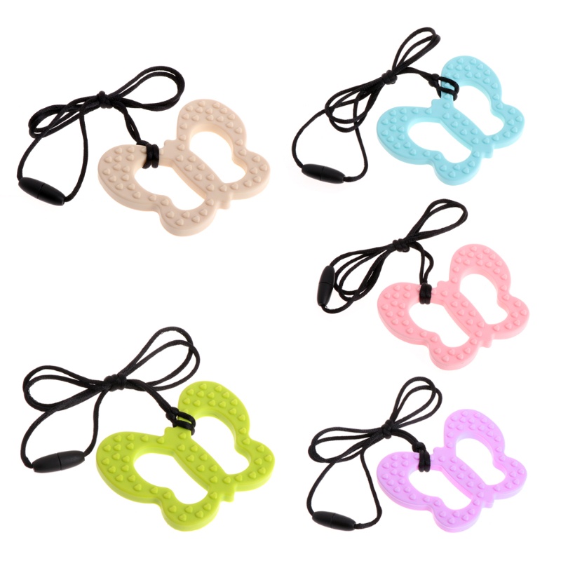 Đồ Chơi Ngậm Nướu Hình Bướm Bằng Silicone Dành Cho Bé