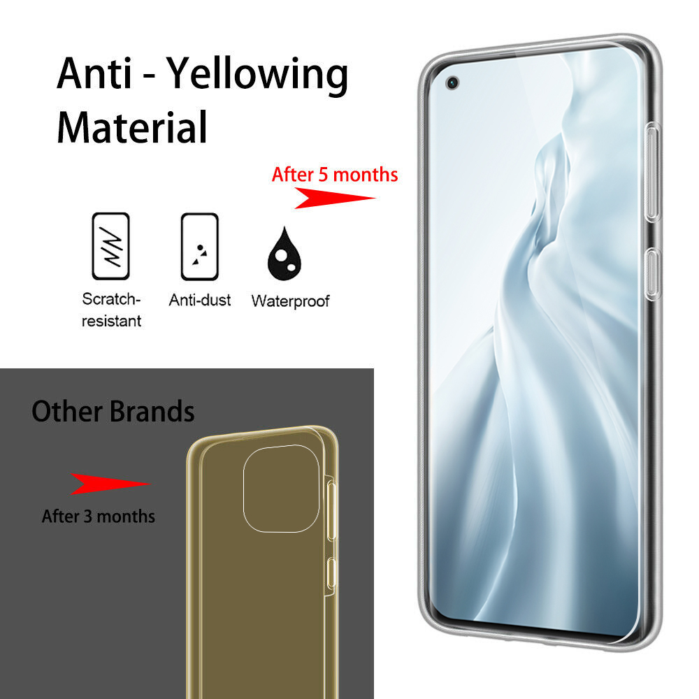 Ốp Lưng Silicone Mềm Chống Sốc 360 Độ Cho Xiaomi Mi 11 / 11 Pro / 11 Lite / Redmi Note 10 Pro Max