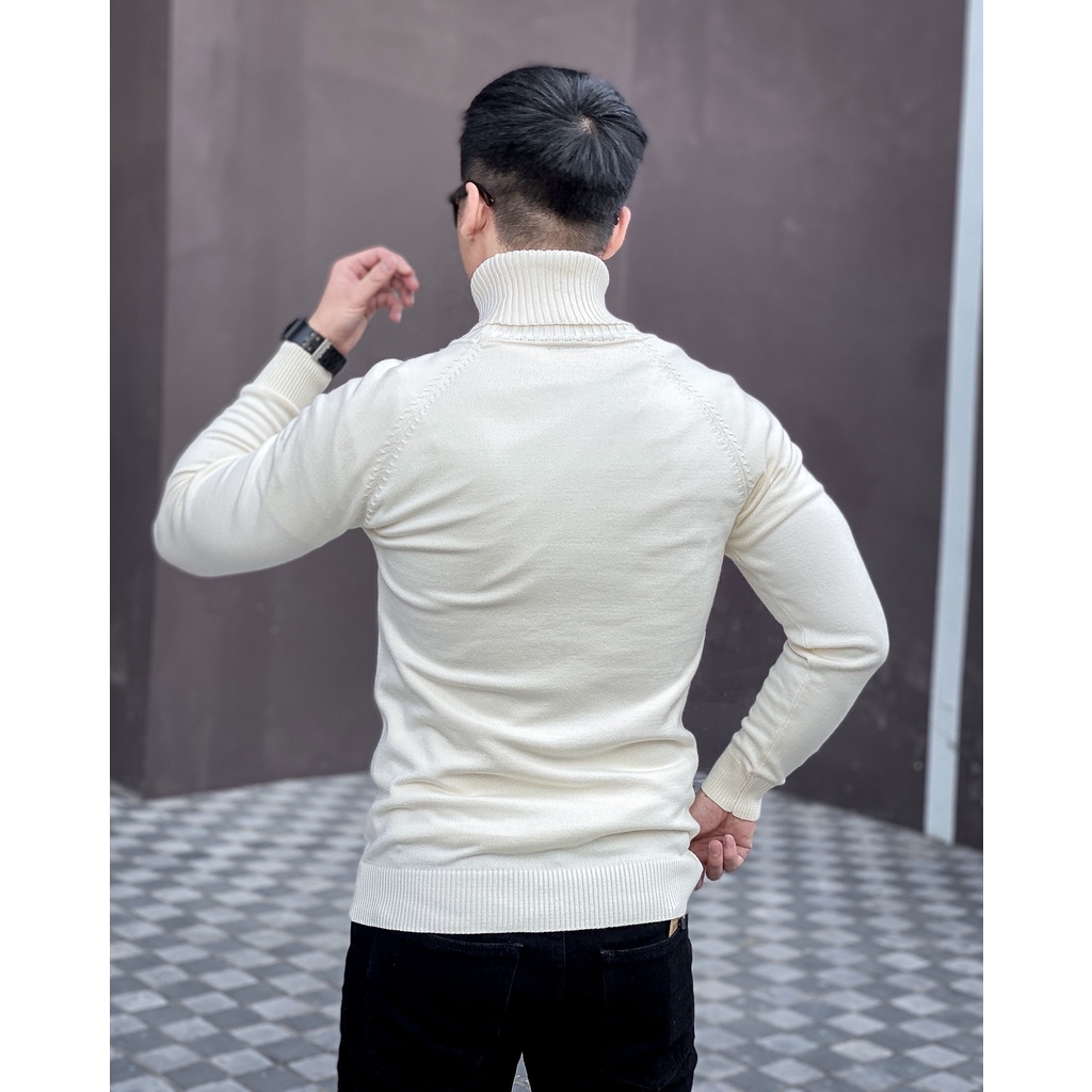 Áo Len cổ cao sợi len bản nhỏ form slimfit, tôn dáng người mặc