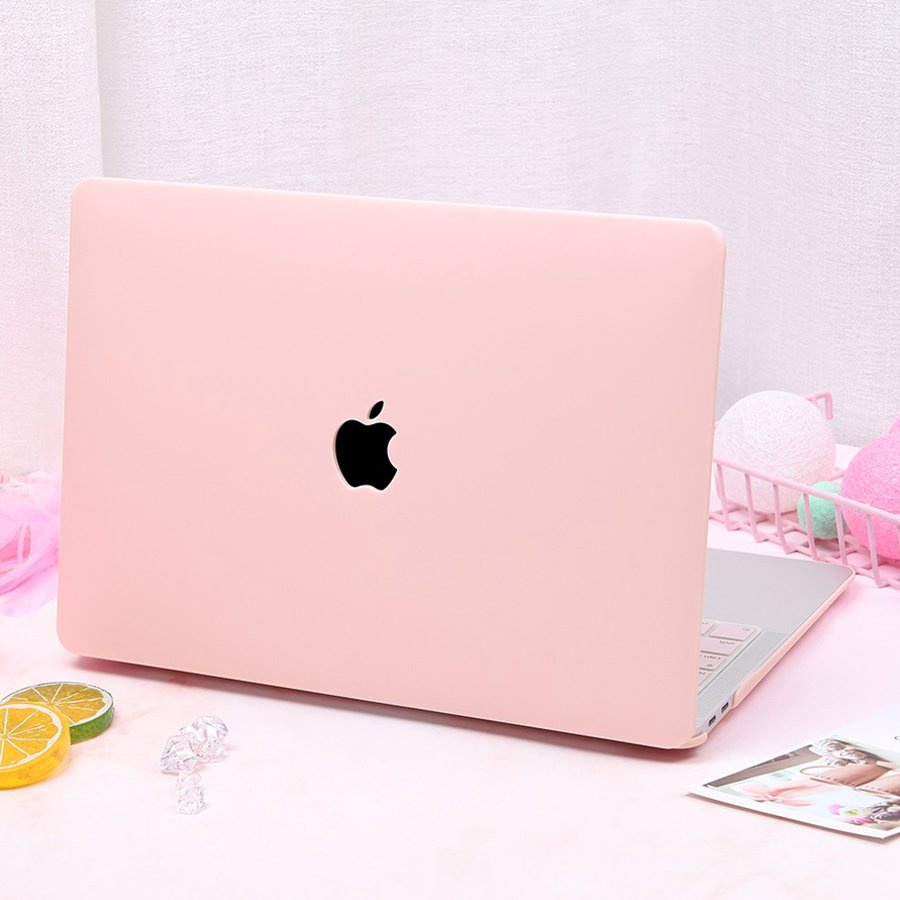 Case ,Ốp Macbook Màu Hồng Pastel (Mịn) (Tặng Kèm Nút Chống Bụi + Bộ kẹp chống gãy sạc)