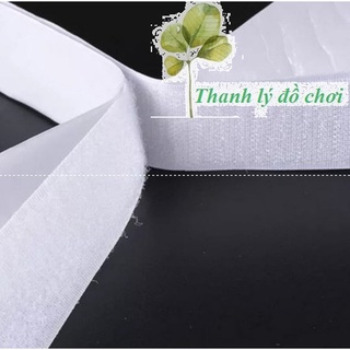 Băng gai dính khóa nhám gai, miếng dán vải 2 mặt dán giày, túi xách, quần áo các vật dụng khổ 2cm