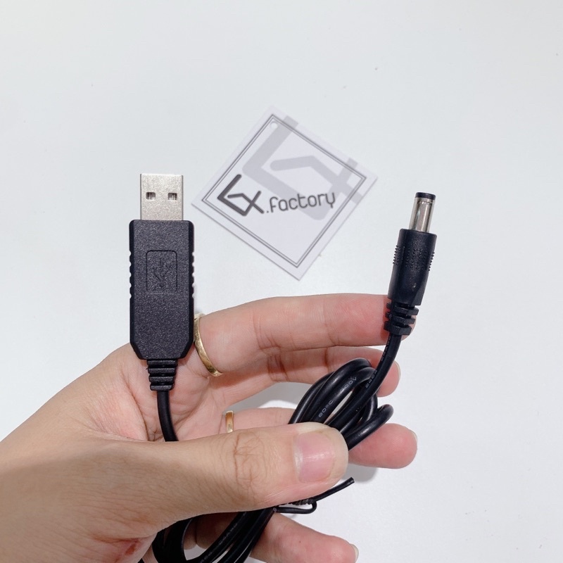 Dây Cáp Nguồn Usb 5v Sang 5v 9v 12v chân 5,5mm 2.1mm