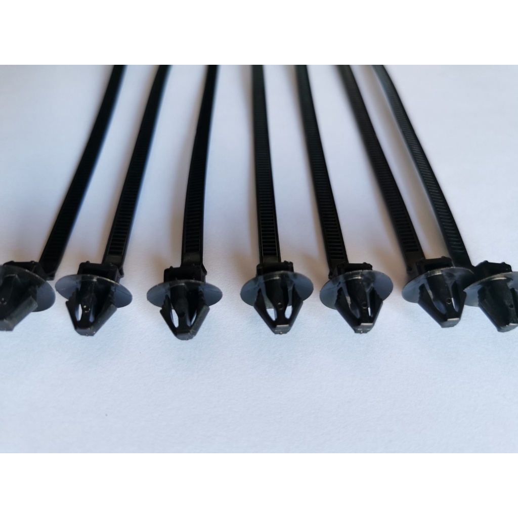 Dây rút ghim nhựa, dây thít chuyên dùng cho ô tô 10 cái . 5mm×170mm lỗ tròn 7mm có đệm chống rung
