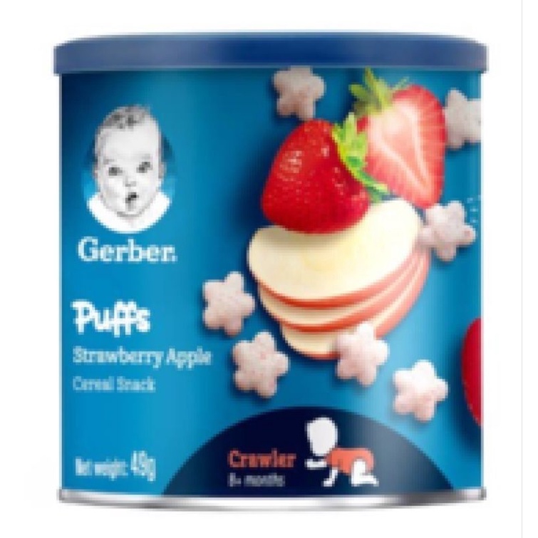 )Bánh ăn dặm Gerber vị Dâu Táo/ Chuối Cam/ Chuối Táo 49g