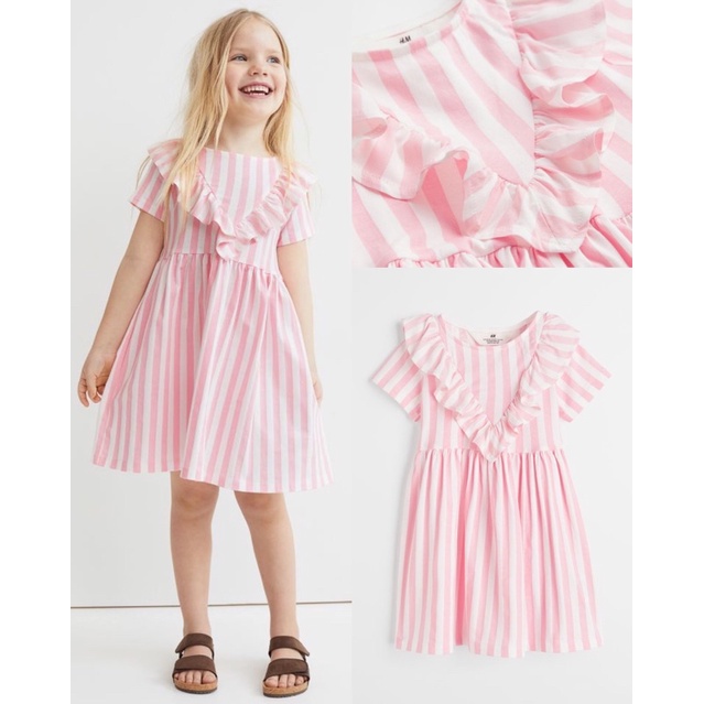 Váy bé gái bèo trước và sau HM aut