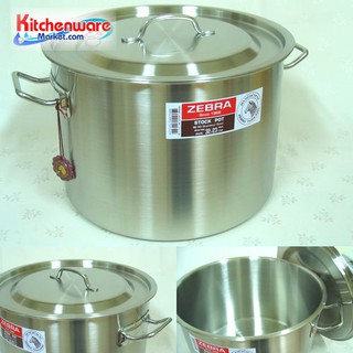 Nồi hầm xương thấp Zebra 32x23cm-18.5L-171132, hàng Thái Lan cao cấp, inox 304 1 đáy