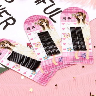 Set 10 kẹp tăm kẹp tóc màu đen