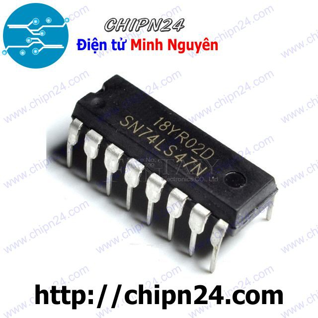 [1 CON] IC 74LS47 DIP-16 (SN74LS47N 7447)