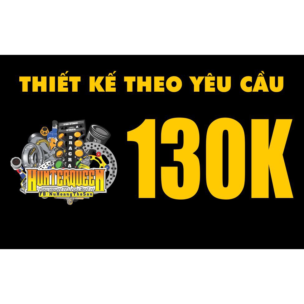 Hunterqueen tem decal thiết kế theo yêu cầu. Tem nhãn , hình dán, logo, thương hiệu... Tem xe 110k-150k