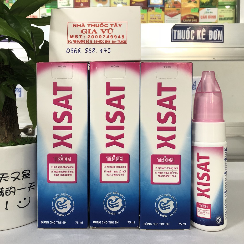 Nước Biển Sâu Xịt Mũi Xisat Hồng - Hỗ trợ điều trị xổ mũi, nghẹt mũi, giúp thông thoáng mũi