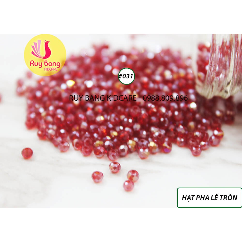 Hạt pha lê hình tròn tông hồng - đỏ - ship đơn hàng từ 100k