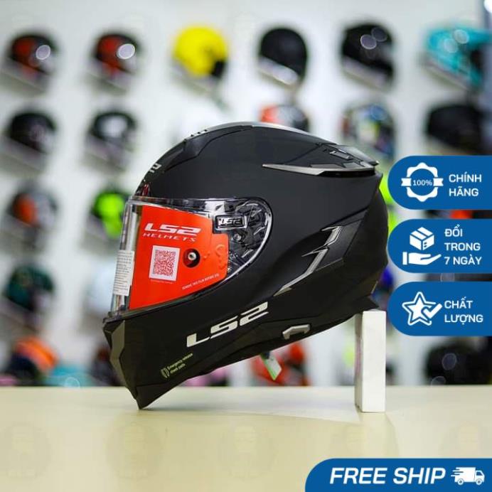 Mũ Bảo hiểm fullface LS2 FF327 CHALLENGER sợi thủy tinh ( MOTO STORE ) Tặng kèm khăn trùm đầu và miếng Pinlock