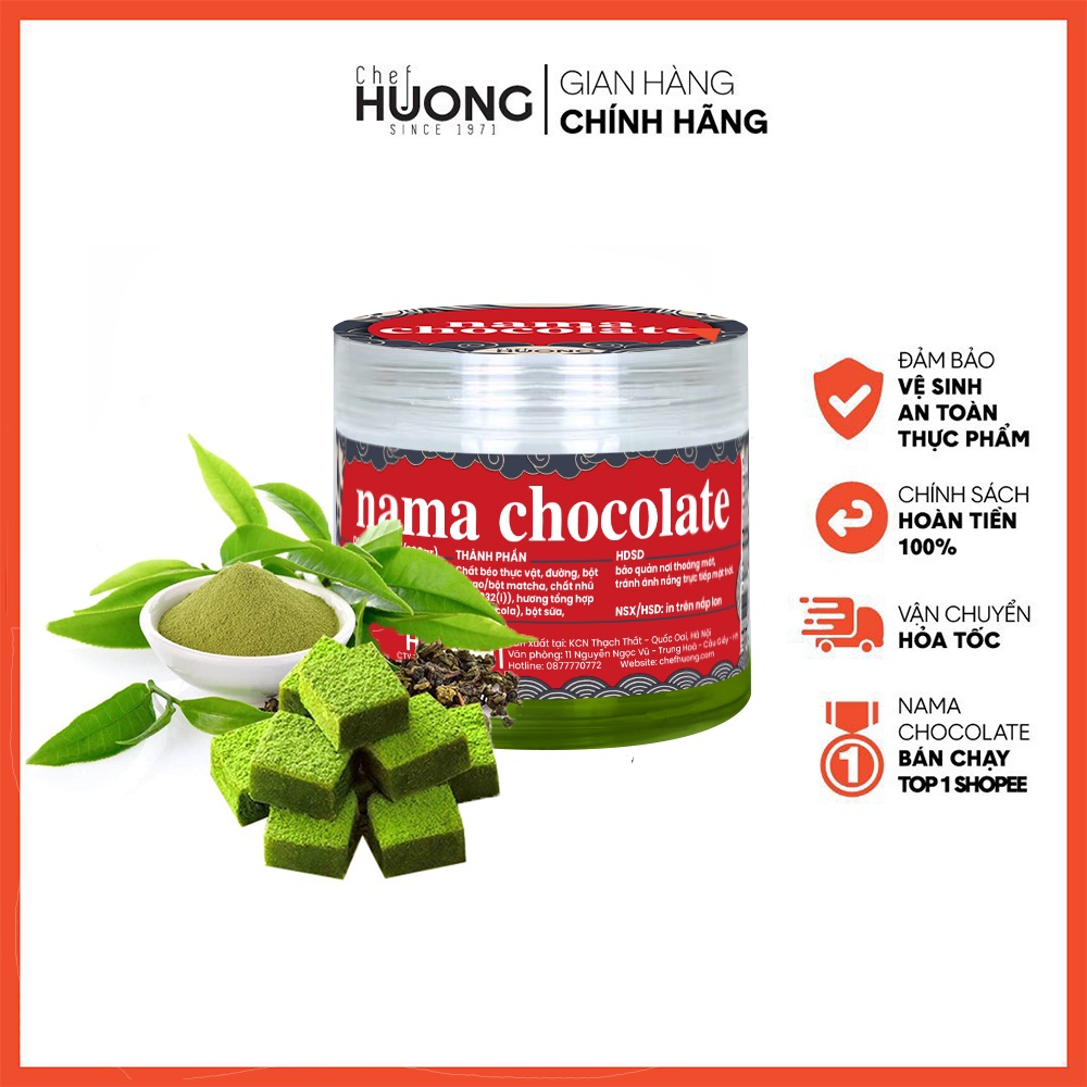 Nama Chocolate Matcha Chef Huong (30 viên)