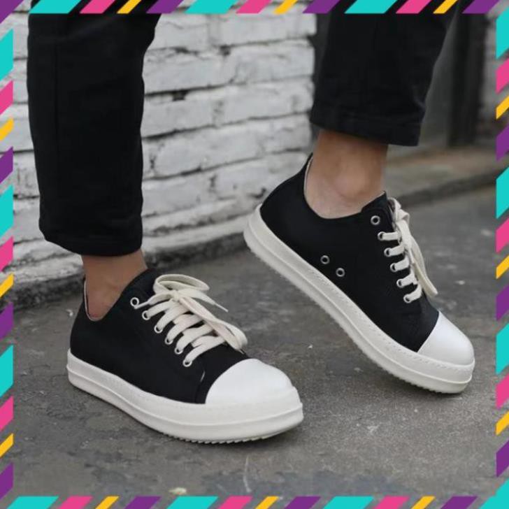 Giày Sneaker Rick Owen Cổ Thấp Đế Thơm Vani Full Size Nam Nữ