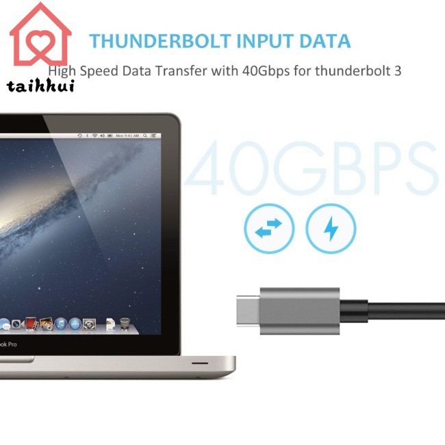 HUB chuyển đổi cổng type C HDMI USB sang Gigabit Ethernet Rj45 cho Macbook Pro có cổng sạc Thunderbolt 3 USB-C