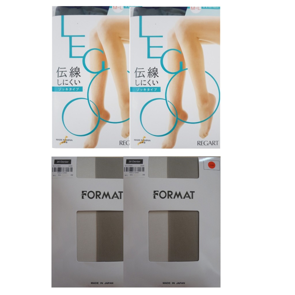Combo 04 Quần tất Nhật Bản Format - Regart nhiều màu, chống xước, mỏng, dai, thật chân