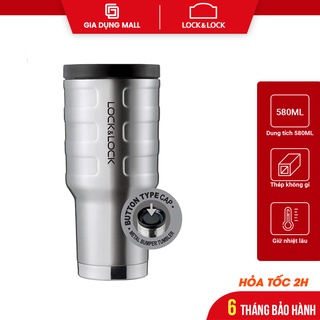 Bình Giữ Nhiệt Lock&Lock Bumper Tumbler LHC4140SLV 580ml Bạc - giadungmall