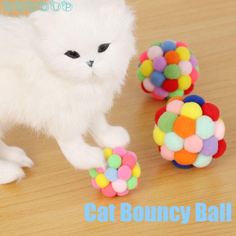 Quả Bóng Lông Mềm Nhiều Màu Sắc Đồ Chơi Tương Tác Cho Mèo