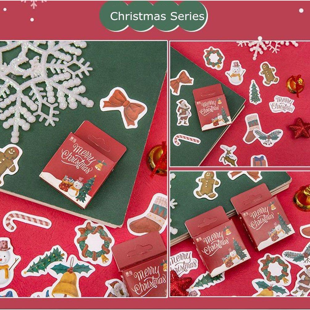 Set 45 Sticker Dán Trang Trí Nhật Ký Chủ Đề Giáng Sinh