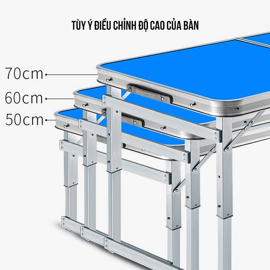 Bộ bàn ghế gấp gọn hợp kim nhôm cao cấp - Bộ 1 bàn 4 ghế - Dã ngoại picnic siêu tiện dụng! | BigBuy360 - bigbuy360.vn