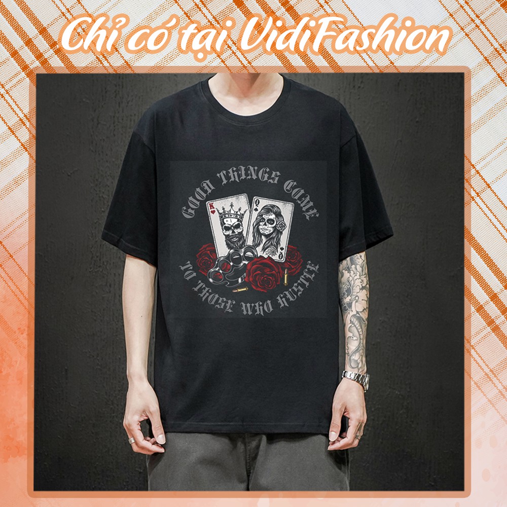Áo thun phong cách US Gangster 1090 bụi bặm siêu cá tính chỉ có tại VidiFashion
