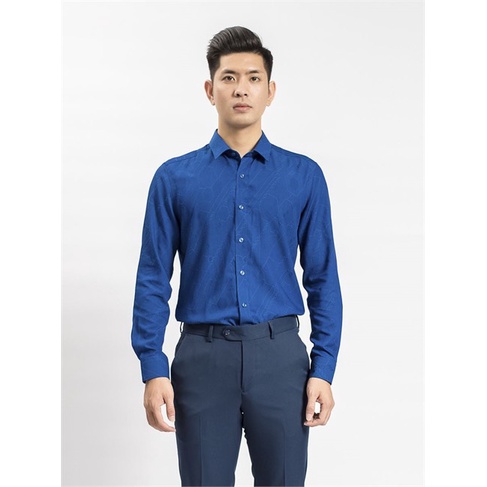 Áo sơ mi dài tay Aristino sợi sồi mềm mát  from slim , tà lượn ALS57608
