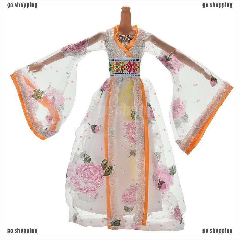 {go shopping}Dress for Barbies Classical Beautiful Chinese Ancient Dress Doll Toy 6 Colors