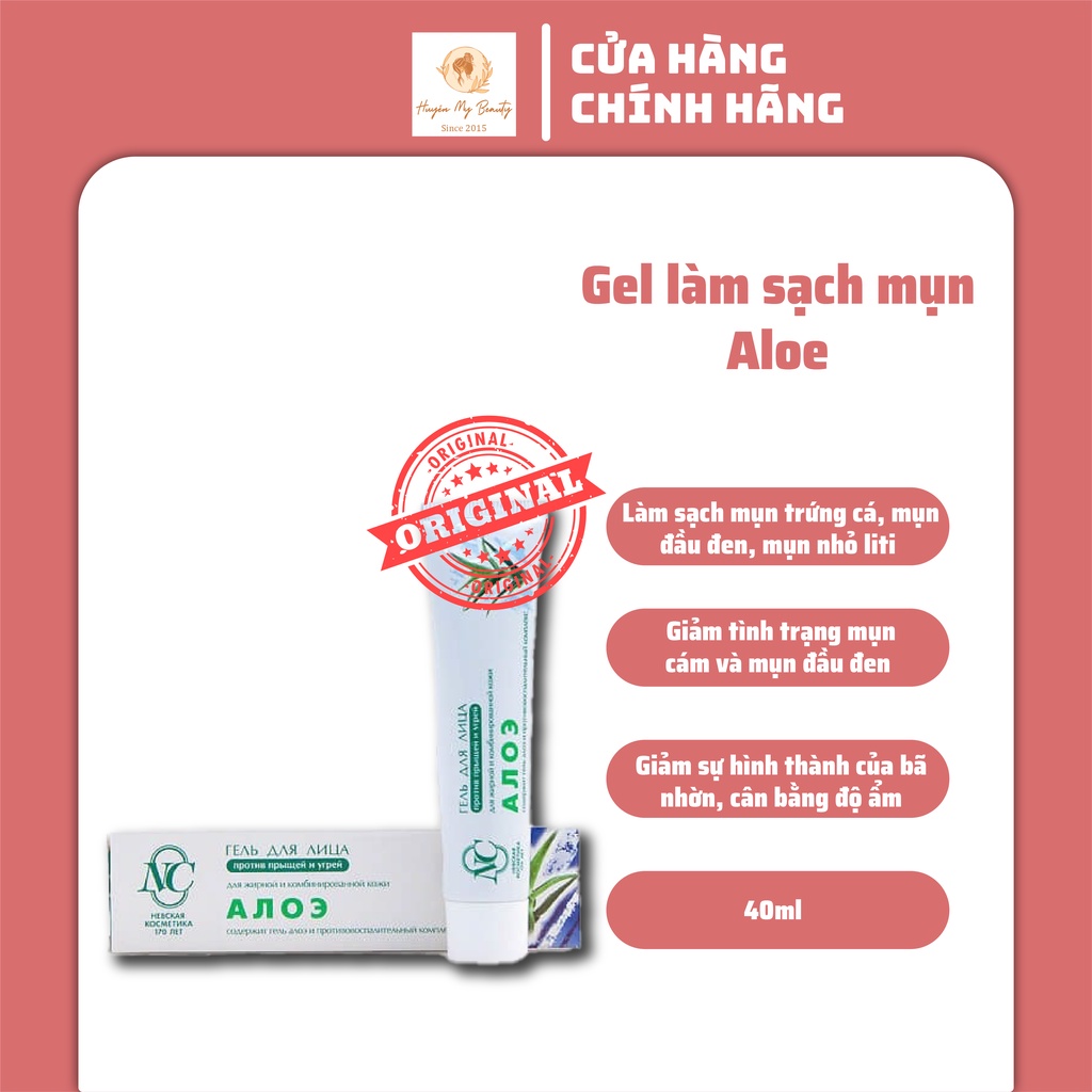 Gel Làm sạch mụn chiết xuất lô hội Aloe của Nga
